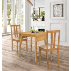 Hallowood Furniture Ledbury söögilaud koos 2 Aston tooliga, heledast tammest mööblikomplektid 2 Aston tooliga, söögilaud, köögilaud ja toolid koju, kohvikusse, kontorisse ja restorani.