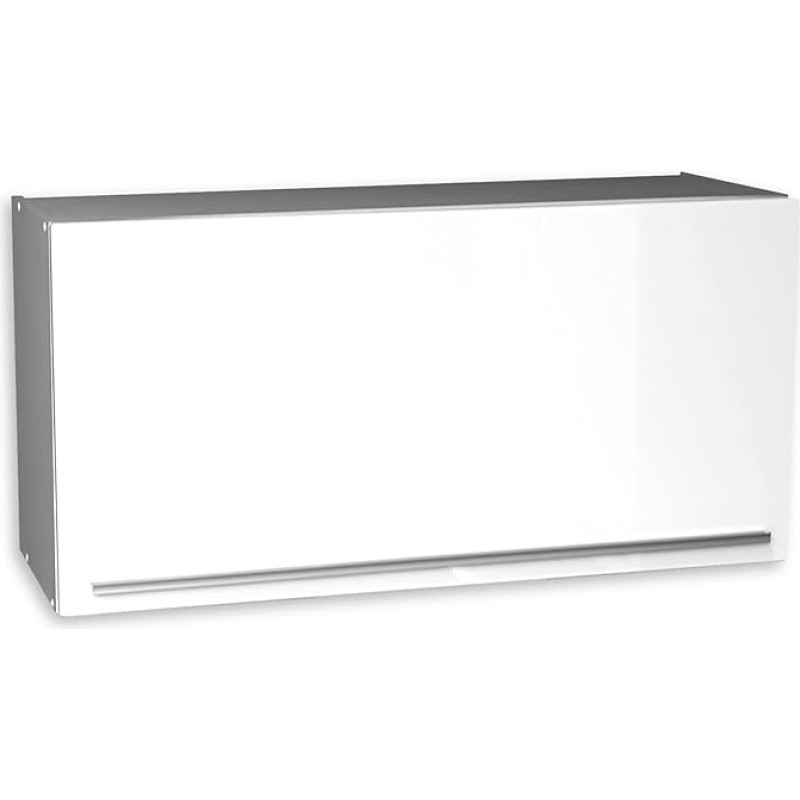 Stella Trading kaasaegne seinakapp köögi hingedega uksega, valge - ruumikas köögikapp, kus on palju hoiuruumi - 100 x 50 x 34,6 cm (B x K x S)