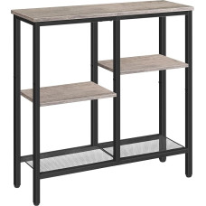 HOOBRO kitsas konsoollaud, 75 cm küljelaud, koridorilaud, väike näituselaud, diivanilaud väikesesse ruumi, sissepääsu, koridori jaoks, hallikas-must EBG79XG01