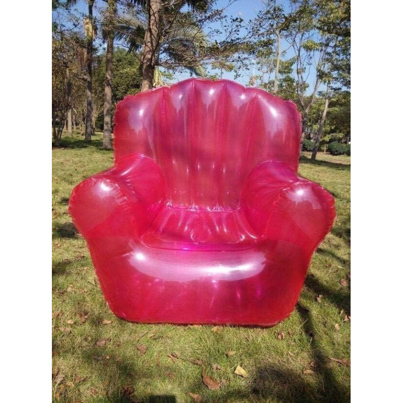 Läbipaistev täispuhutav diivan Tool Diivan Double Person Clear Inflatable Chair Täispuhutav diivan Bean Bag Lazy Diivan Tool Camping Mööbel tagahoovis Järve rannas Rannas Reisimine Camping Picnics Muusika