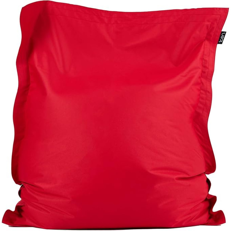 Bean Bag Bazaar Kids Big Bag - punane, eriti suur, 120cm x 100cm - siseruumides, väljas, veekindel, hiiglaslik põrandapadi BeanBag lounger