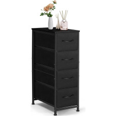 LIANTRAL kitsas kapp 4 sahtliga hoiukapp kitsas kangastorn ratastega puidust ülemine magamistuba kapp väikestesse ruumidesse vannituba elutuba pesukapp mustana