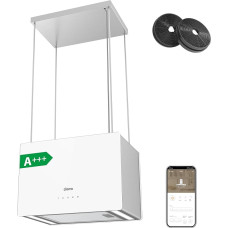 CIARRA CBCS4850 A+++ saareküünla konditsioneeri ringluspliit saareküünla vabalt rippuv 48 cm 700 m³/h Smart App Touch Operation 3 tasandiga Booster saareküünla väljatõmbepliit CBCF003 aktiivsöefilter