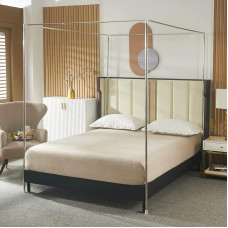 Beyeutao Roostevabast terasest voodi katuseraam Mosquito Net Post Bracket Neli posterraami lihtne paigaldada väike kahekohaline voodi (väike topelt)