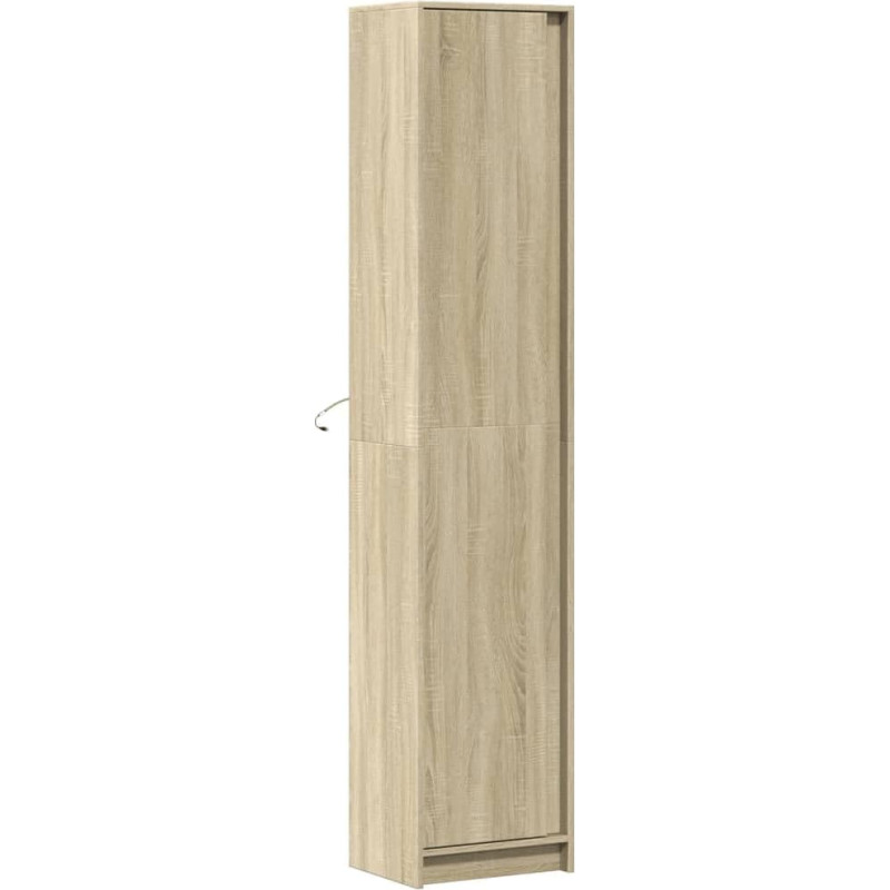 vidaXL Highboard, kõrge kapp LED-valgustusega, mitmeotstarbeline kapp koos hoiuruumiga, elutoa kapp, kapp, sahtlituba, küljepaneel, Sonoma tammepuust materjalist