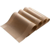 Toyvian 4 Stck Teiliges Platzset Gold PVC Hitzeisolierende rutschfeste Tischmatten Wasserabweisend und Kratzfest für Esszimmer und Küchentisch