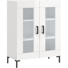 vidaXL Sideboard, kapp, kus on palju hoiuruumi, Highboard elutoa kapp raudjalgadega, kapp Sideboard, külgkapp, kõrgläikega valge puitmaterjaliga