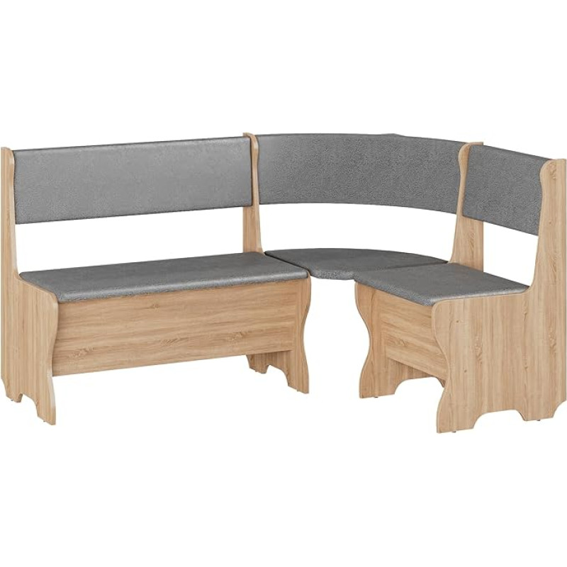 Rodnik Malta nurgapink Hall Sonoma Tamm 111 x 151 cm Kunstnahast pehmendusega kirstupink