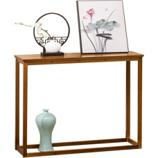 Modernne tööstuslik õhuke pikk diivanilaud konsool puidust raamiga, vastupidav kohvilaud koduseks kasutamiseks, dekoratiivne koridorilaud diivani taga, õhuke kitsas öökapitaoline