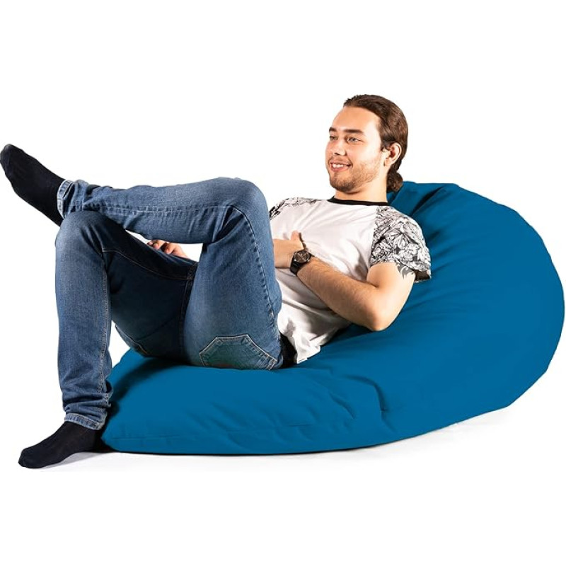 BuBiBag Bean Bag lastele Teardrop kuju Öko-Tex 100 - Outdoor Bean Bag või kui Indoor Gaming Bean Bag, laste Bean Bag lastetoas, täidetud EPS helmedega (Royal Blue)