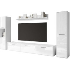 Toga Collection kaasaegne 4-osaline seinakappide komplekt elutuppa, sh TV-kapp, kõrged kapid ja seinariiul