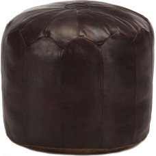 vidaXL Pouf istme Pouf jalatsihärra põrandapadi istmepadi jalatsihärra Ottomani tumepruun 40 x 35 cm ehtne kitsede nahk