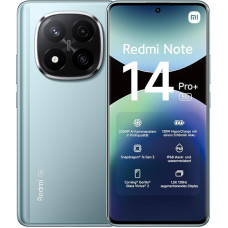 Xiaomi Redmi Note 14 Pro+ 5G nutitelefon, 8 + 256 GB, sinine, 200 MP professionaalne AI-kaamera, IP68, 120 W hüperlaadimine, AI-funktsioonid (laadur ei kuulu komplekti)