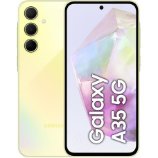 Samsung Galaxy A35 5G nutitelefon, Android-telefon ilma lepinguta, 256 GB / 8 GB RAM, 2 päeva aku kestab, 50 MP kaamera, fantastiline sidruni