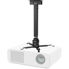 QWORK® universaalne laeprojektorihoidik, 360° pööratav, 15° kaldenurk, teleskoopiline 40-63 cm, maksimaalne koormus 15 kg, must