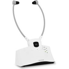 TechniSat STEREOMAN ISI 3 juhtmevabad stereokõrvaklapid teleritele ja muusikasüsteemidele koos dokkimisjaamaga Valge