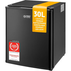 TZS First Austria - Minikülmik 30 L Täiesti vaikne - Väike minikülmik, vahetatav uksehing ja sisevalgustus - minibaar telkimiseks, kontorisse, magamistuppa ja hotelli - matt must