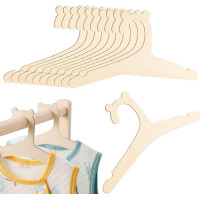 Delsen Pack of 10 lasterõivaste riputajad, puidust beebi riputajad laste riputajatele, libisemiskindlad beebi riiete riputajad, beebi riiete riputajad riietele, pükstele, mänguasjadele