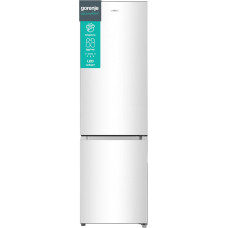 Gorenje RK 4182 PW4 Külmik-pagasikapp, 269 liitrine kogumaht, 198 liitrine külmikupesa, 71 liitrine sügavkülmikupesa, LED-valgustus, köögiviljapesa, vahetatav uksehing, valge värvi