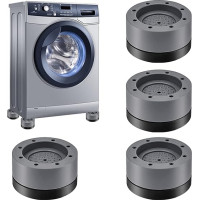 Nutabevr Pack of 4 Washing Machine Foot Pads, Universal Anti-Vibration Mat, Washing Machine Feet, Vibration Damper, Vibration Damper for Washing Machine, Dryer, Fridge, Table, Chairs, 3.7 cm