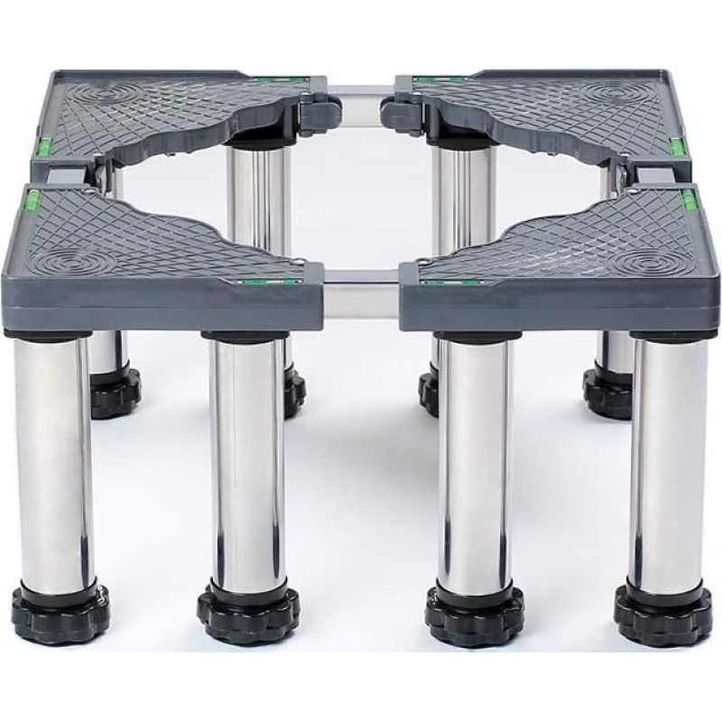 Washing Machine Base Stainless Steel Moisture Resistant Fridge Holder Electric Holder Height Adjustable 24-27cm for Tumble Dryer Washing Machine