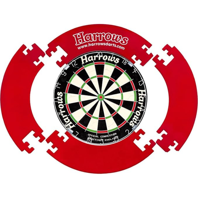 HARROWS 4 Piece Dartboard Surround, Red