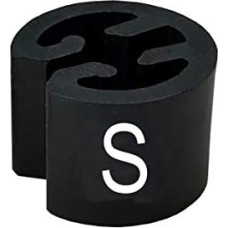 50 Size Tabs Mini Diameter 13 mm for Clothes Hangers Black Print White Choice of Prints (S)