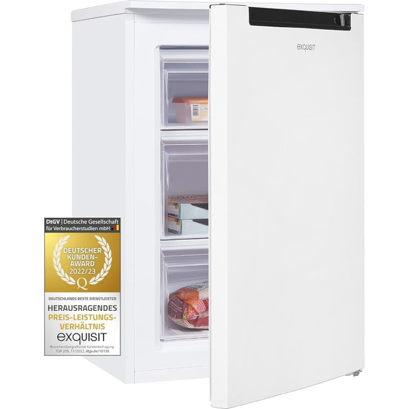 Exquisit GS81-040C Freezer White | 87 L Net Capacity | 4 Stars | 55 cm