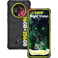 Ulefone Armor X31 Pro 5G väljas mobiiltelefon, 16GB + 256GB/2TB Android 14 vastupidav nutitelefon, 6050mAh, 64MP + 25MP öövaatlus, 120Hz 6,56-tolline FHD+ ekraan, Dual SIM / sõrmejälg / Okta