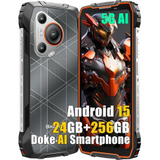 Blackview BL7000 5G Välimaa mobiiltelefon AI nutitelefon Android 15, 24GB + 256GB / SD-2TB AI mobiiltelefon, 6,78-tolline FHD + ehitusplatsil kasutatav mobiiltelefon, 50MP + 32MP, 7500mAh, 4G + 5G välimaa nutitelefon