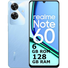 realme Note 60 nutitelefon 6+128GB, 48 kuud ArmorShell Liquid garantii, 32MP super selge kaamera, 90Hz Eye Comfort ekraan, Mini Capsule 2.0, kindel aku 5000mAh, sinine