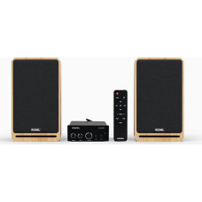 Roxel RBS 300 raamaturiiuli kõlar, minivõimendi, puiduefektiga korpus, 4