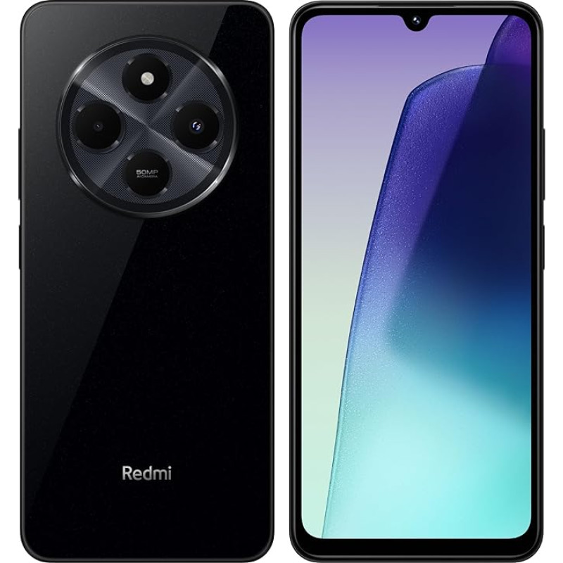 Xiaomi Redmi 14C kaasaskantav nutitelefon 6,88-tolline ekraan 4+128GB 120Hz värskendussagedus 5160mAh aku kestab kuni 22 tundi videote esitamist koos laadijaga, ilma NFC-ta (must)