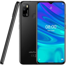 Ulefone Note 9P nutitelefon Android 10, 6.52-tolline mobiiltelefon ilma lepinguta, 16MP Quad Camera, Octa-Core 4GB + 64GB, 3Card Slot, Dual SIM, 4500mAh aku OTG, Face Unlock + sõrmejälg, must