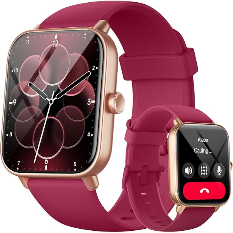 Naiste nutikell koos telefoni funktsiooniga (kõnede tegemine / vastuvõtmine) / sõnumite meeldetuletus, sisseehitatud Alexa, Fitness Tracker spordikell koos 100+ spordimoodustega, IP68 veekindel, Fitness Watch, Smart Watch for