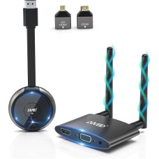 MpioLife 4K/5G traadita HDMI saatja ja vastuvõtja, traadita HDMI saatja ja vastuvõtja 165FT, HDMI & VGA Dual Screen raadioülekanne sülearvutist / TV Boxist / kamara telerisse / projektorisse, koju.