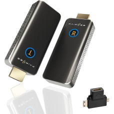 Traadita HDMI saatja ja vastuvõtja, FAIRBEE 1080P FHD H-DMI raadioülekanne, Plug & Play, Dual Band 2.4G/5G, traadita HDMI Extender Streaming Video Audio Laptop/PC/Projektor/TV (30 m)