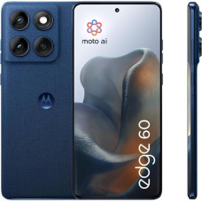 Motorola Edge 60 6,67-tolline POLED-ekraan Gorilla Glass 7i 50MP Moto AI kaamera 12/512GB 5100mAh Raske veekindel Pantone Gibraltar Sea koos telefonihoidjaga