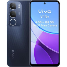 VIVO Y19s nutitelefon 6GB RAM + 128GB ROM 50MP peakaamera 5150mAh aku dünaamiline valgus Super Bright 6.68 tolli IP64 4G telefon Dual SIM Android 14 Must