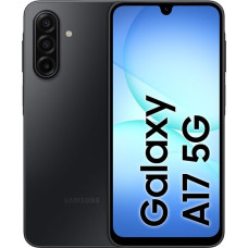 Samsung Galaxy A17 5G AI nutitelefon, AI mobiiltelefon Androidiga, õhuke 7,5 mm raam, 50 MP kaamera, 128 GB mälu, 4 GB RAM, 5000 mAh aku, must