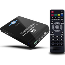 4K UltraHD meediamängija ja kõvaketta korpus 2-in-1, toetab SSD, 2,5