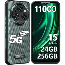 OUKITEL WP35 Android 15 Välimaa mobiiltelefon 5G, 11000mAh/33W, 24GB + 256GB/2TB, MTK 7025 Välimaa nutitelefon ilma lepinguta, 108MP + 8MP öönägemiskaamera, 6.6-tolline FHD+ ehitusplatsil mobiilne