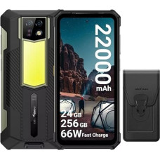 Ulefone Armor 24 mobiiltelefon purunemiskindel 24GB + 256GB 22000mAh aku 66W 1000LM matkalamp Android 13 nutitelefon purunemiskindel 6,78-tolline FHD + 120Hz 64MP + 64MP öövaatlus IP68 NFC/OTG/GPS