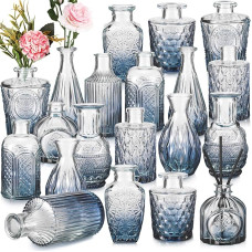 20 tk klaasvaasi komplekt lilledele, vintage lillevaas hulgi armas klaasvaasid keskse osa jaoks, rustikaalne dekoratiivne klaasvaas pulmalaudade jaoks kodu jõulukaunistuseks