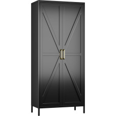 SUPEER metallkapp, mitmeotstarbeline kapi, seisev kapp 4 reguleeritava riiuliga, köögikapp, külgkapp, puhvetkapp elutuppa, koridori, 180 x 80 x 40 cm (must)