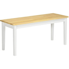 HOMCOM 2-istmeline puidust söögipink Söögipink kuni 220 kg kandevõimega köögipink maamaja disainiga söögitoa pingi iste esikusse sissepääsuks kööki söögituppa puit 102 x 36 x 45 cm naturaalne