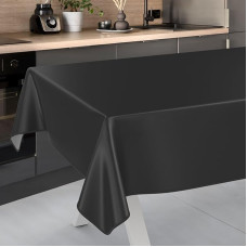 Õlilina laudlina, pestav, õlilina, aialina, väljas, sees, 100 x 140 cm, musta värvi.