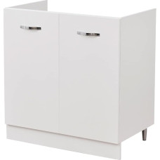 Shally Dogan 80 x köögikapp 2 ukseline aluskapp valamu jaoks (80 x 50 x 85 cm, valge)