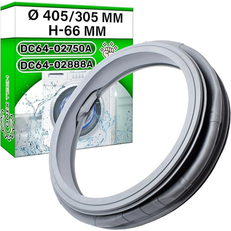 Pesumasina ukse tihend läbimõõt 405/305 mm kõrgus 66 mm originaalkoodiga DC64-02750A DC64-02888A Samsung ONIX TECH jaoks DC64-02750A DC64-02888A