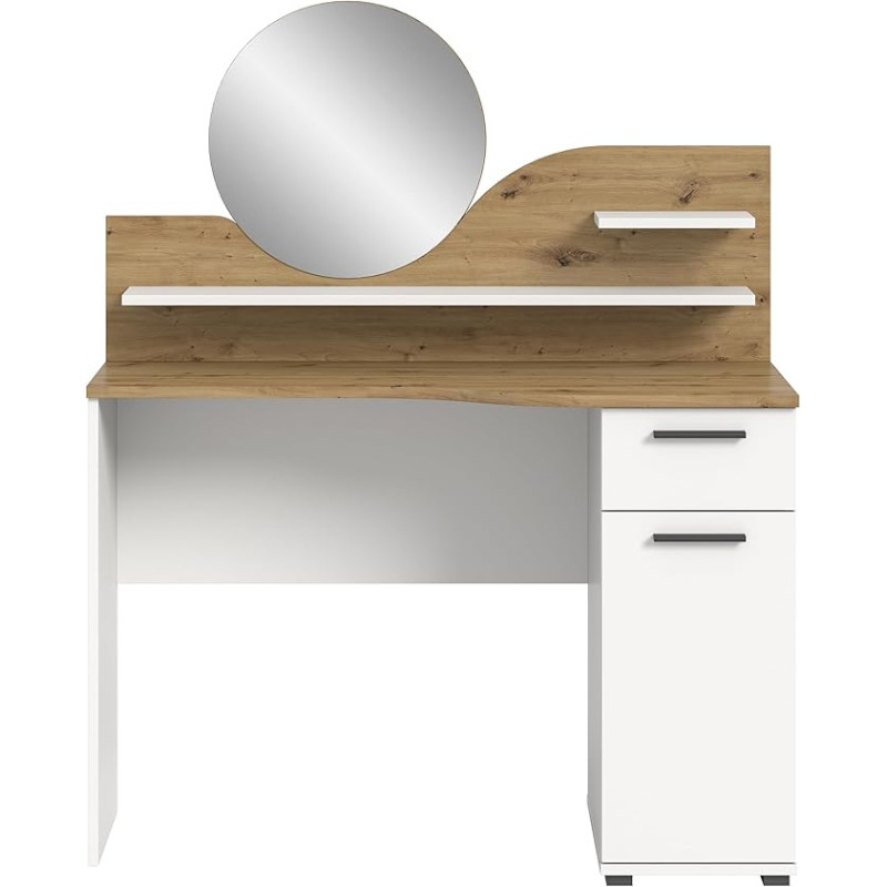 xonox.home Wohnen Vanity Vanity Dressing Table Cosmetic Table White 110 x 135 x 46 cm Artisan Oak